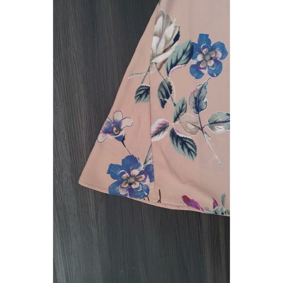 Peach Love Boho floral lightweight pants size medium flare flowy chic fairycore - Picture 6 of 6